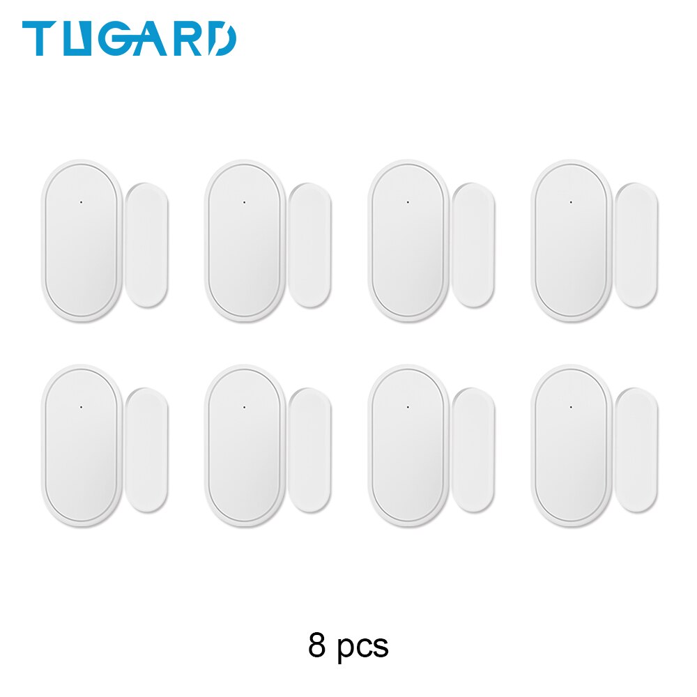 TUGARD-Sensor inalámbrico D30 para ventana y puerta, sistema de alarma de seguridad para el hogar, Control remoto por aplicación, 433mhz: YK-044-D30-8pcs