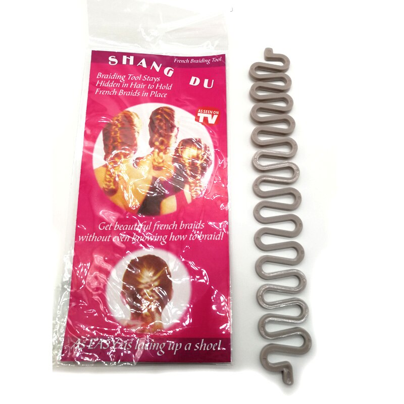 1Pc Charmant Franse Stijl Vrouwen Meisjes Diy Haar Vlechten Tool Roller Haak Met Magic Twist Styling Bun Maker Vlecht gereedschap