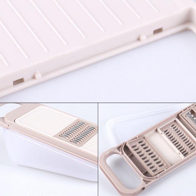 Multi-Functional Grater 3 Type Blade Vegetable Slicer with Removable Tray Vegetable Slicer Boxed Grater Vegetable Peeler