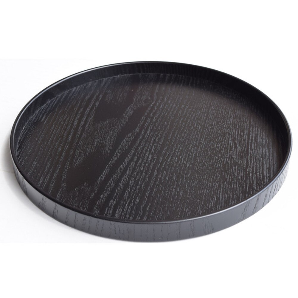 Bandeja redonda de madera maciza para mesa de té, bandeja Rectangular de bambú tradicional de Kung Fu para aperitivos, comidas y té chino