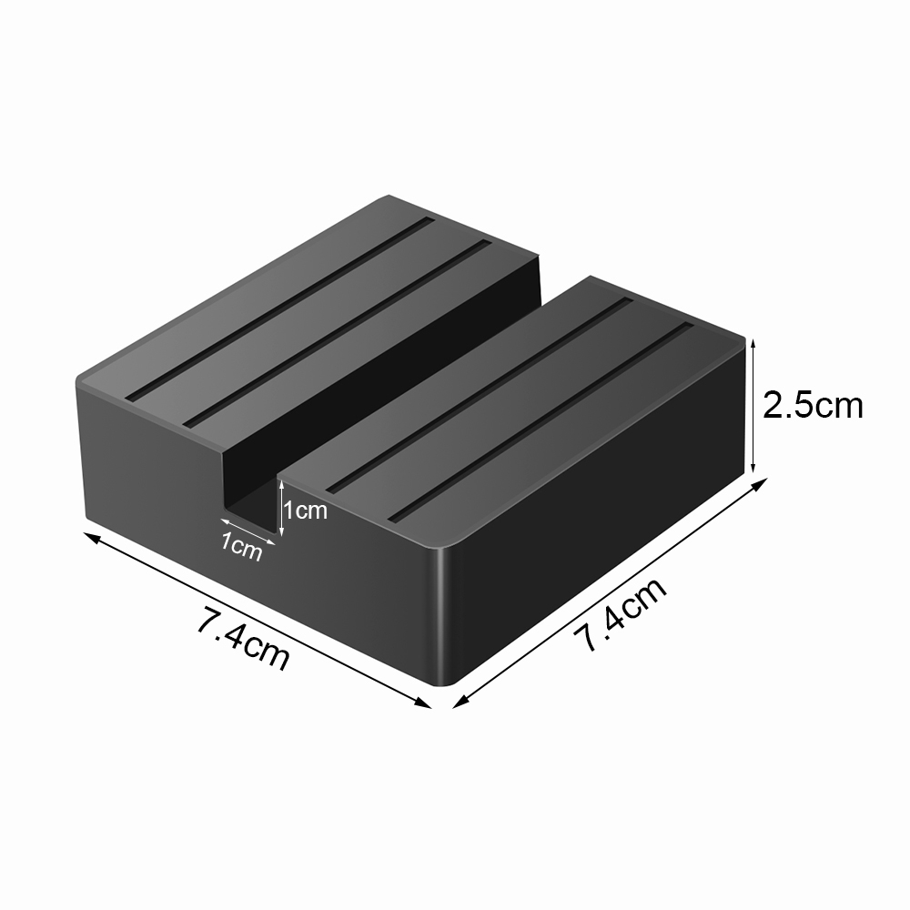 Universal Car Jack Rubber Pads Lift Jack Stand Pad Floor Slotted Car Jack Rubber Pad Frame Protector Adapter Jacking Tool: Orange