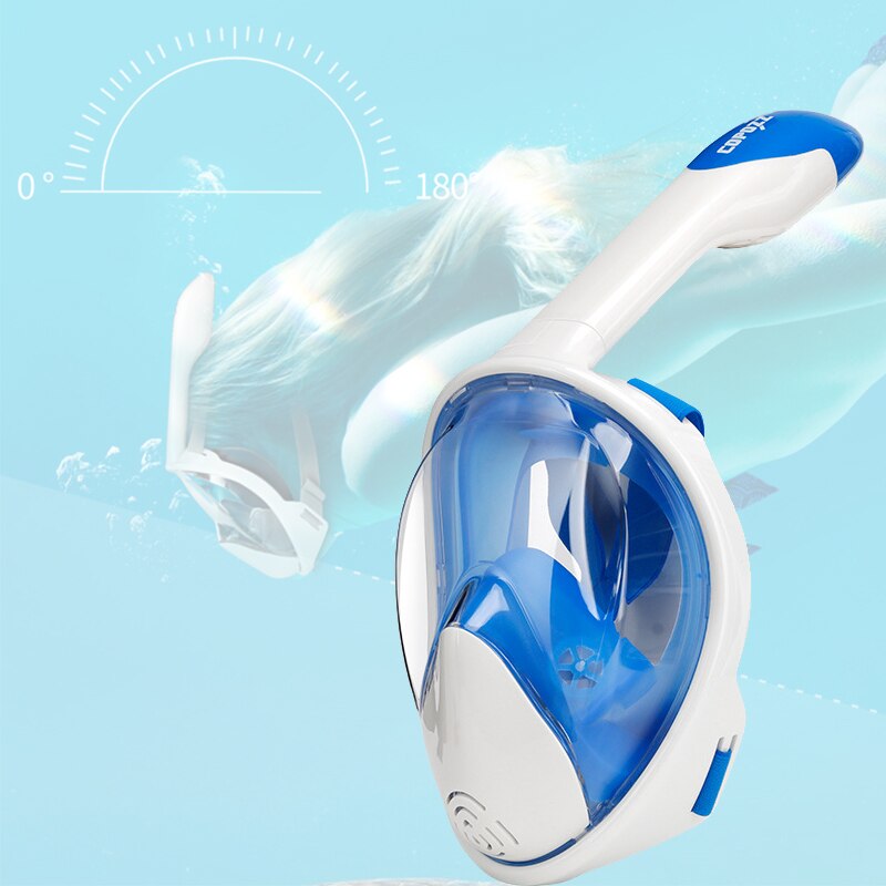 COPOZZ Full Face Snorkel Mask Foldable Anti Fog Snorkeling Mask with Camera Mount for Men Women