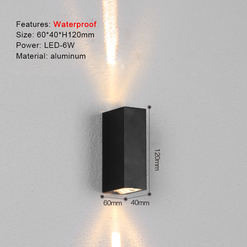 LED-Außen leuchten wasserdicht ip65 Wand leuchte Veranda Garten beleuchtung 6w 10w AC85-265V Außenwand leuchte Korridor Treppen lampen: Rot