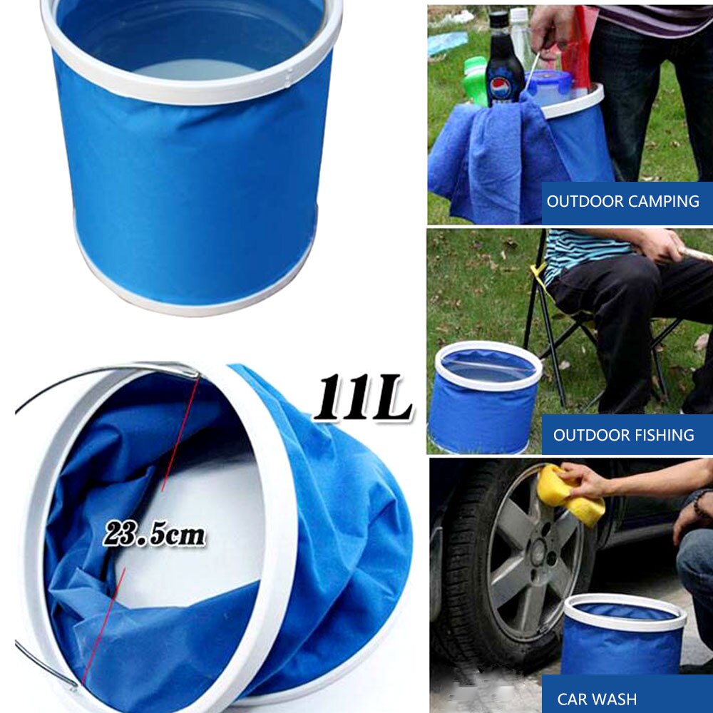 9l/11 lcar draagbare emmer waterdichte doek ontvangst emmer auto emmer opvouwbare emmer canvas vis emmer