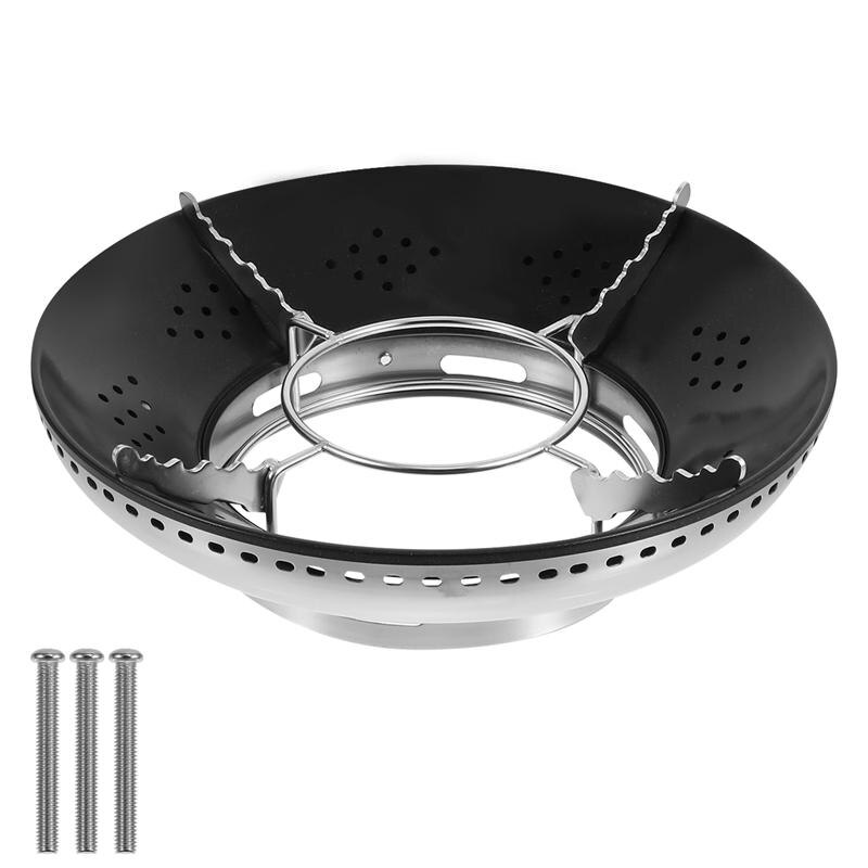 Wok Rack Double Layer Stainless Steel Energy Saving Range Gas Burner Ring: black