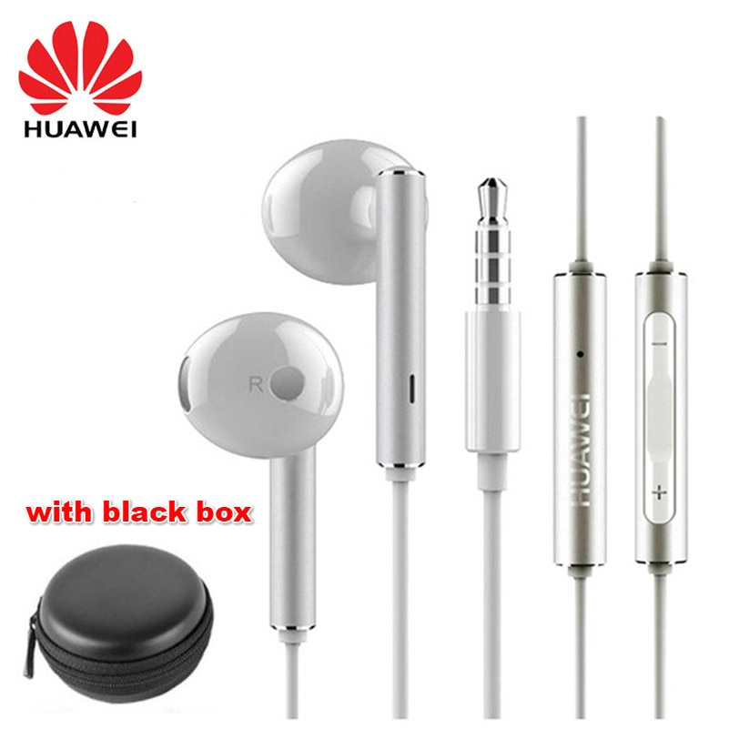 Originele huawei honor  am116 oordopjes van metaal met microfoon en volumeregeling voor huawei  p7 p8 p9 lite  p10 plus honor 5x 6x mate 7 8 9