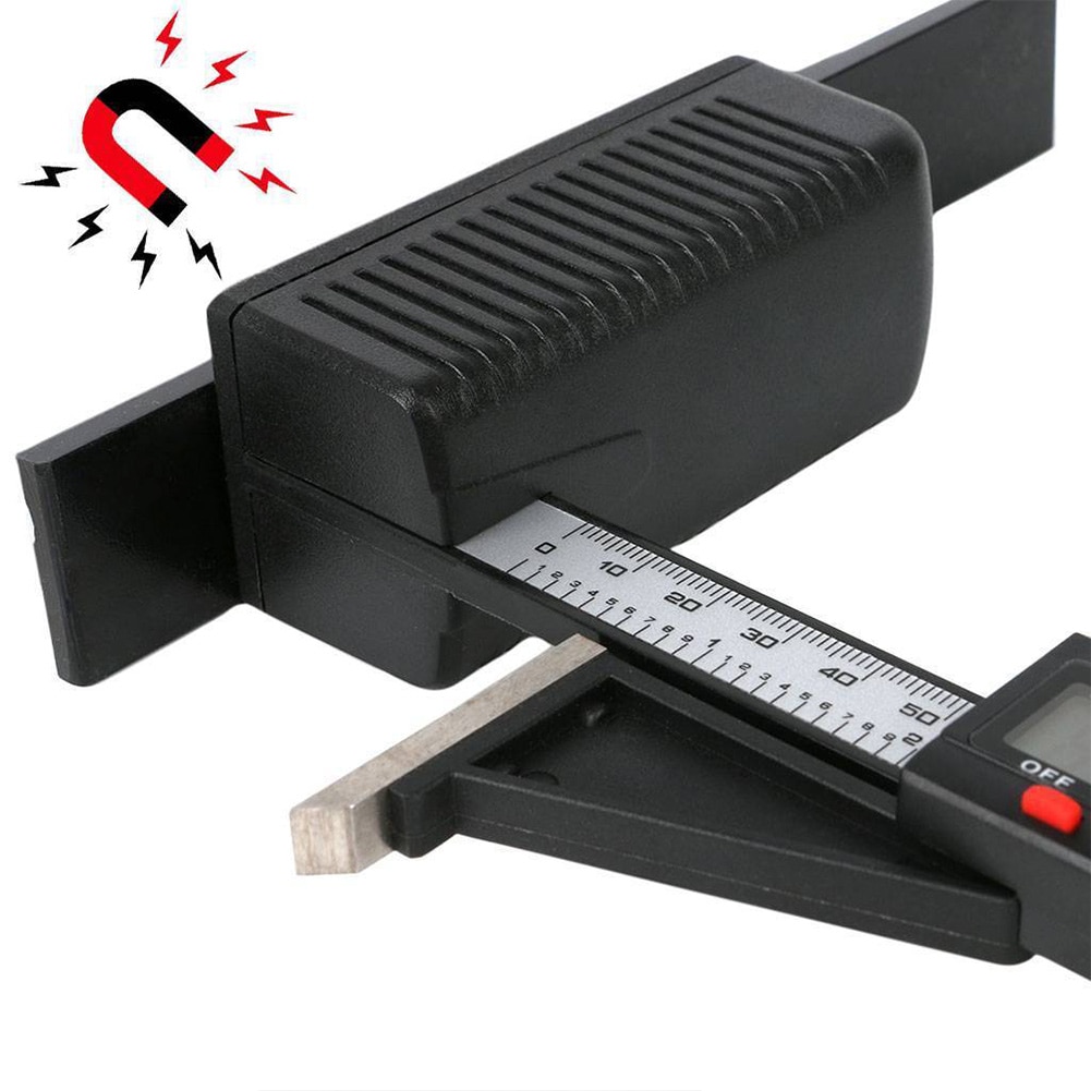 Light Weight Electronic Caliper Digital Display Mini Height Gauge Wear-resistant 0-150mm/6" Woodworking Magnetic Plastic Durable