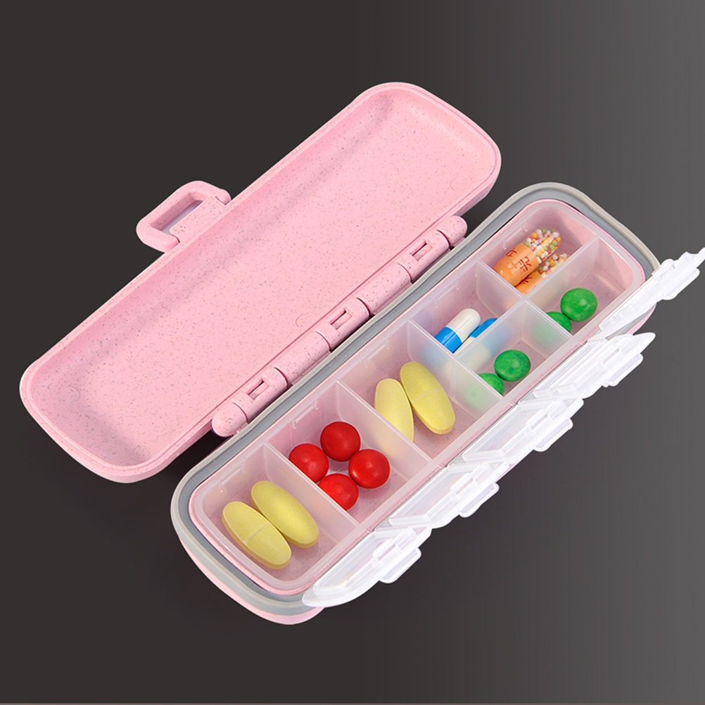 Ugentlig roterende pilleæske rejse pilleæske splitter pille arrangør medicinæske skærer 7 dages pillebeholder pastillero
