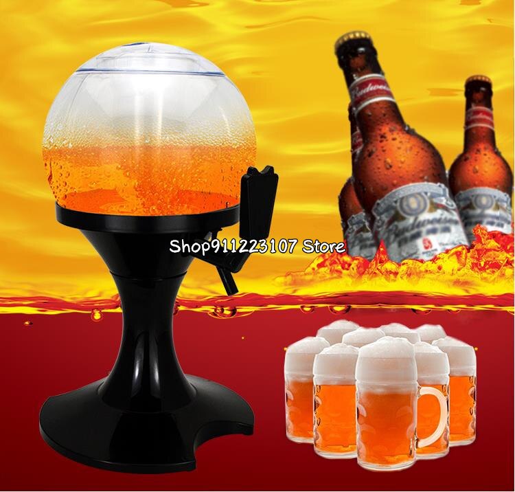 3.5L Beer Dispenser Machine Globe Beverage Liquor Soda Alcohol Wine Drink Bottle Dispenser Party Barware Bar Accessories