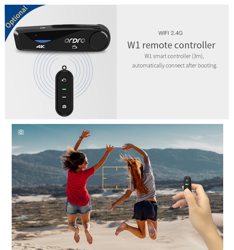 W1 Remote Controller for Ordro EP7 EP6 Video Camera Camcorder