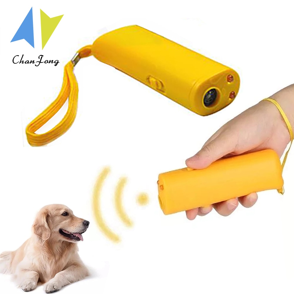 Haustier Hund Repeller Anti Bellen Stopp Borke Ausbildung Gerät Trainer LED Ultraschall 3 in 1 Ultraschall Hund Trainer