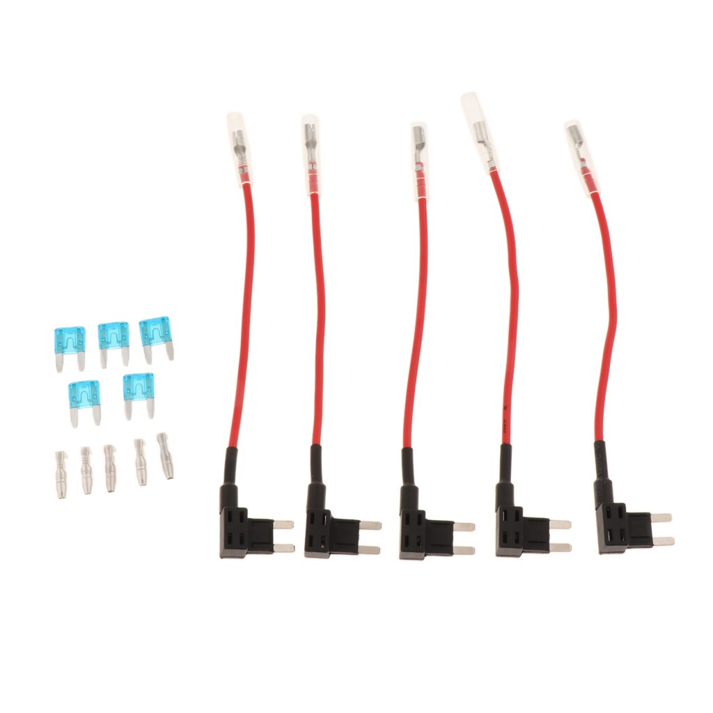 5 Pcs Toevoegen Een Circuit Fuse Tap Piggy Mini Back Fuse Holder Atm Apm 12/24V