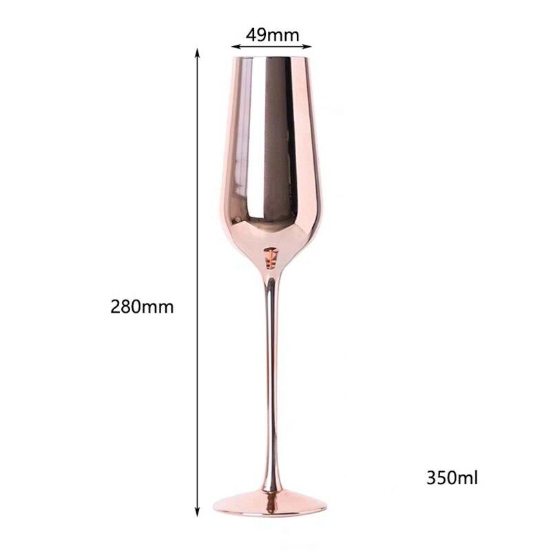 Luksus hjem pink rosa guld elektrobelagt blyfri glas rødvin glas champagne glas cocktail stilkande bar boligindretning: A1