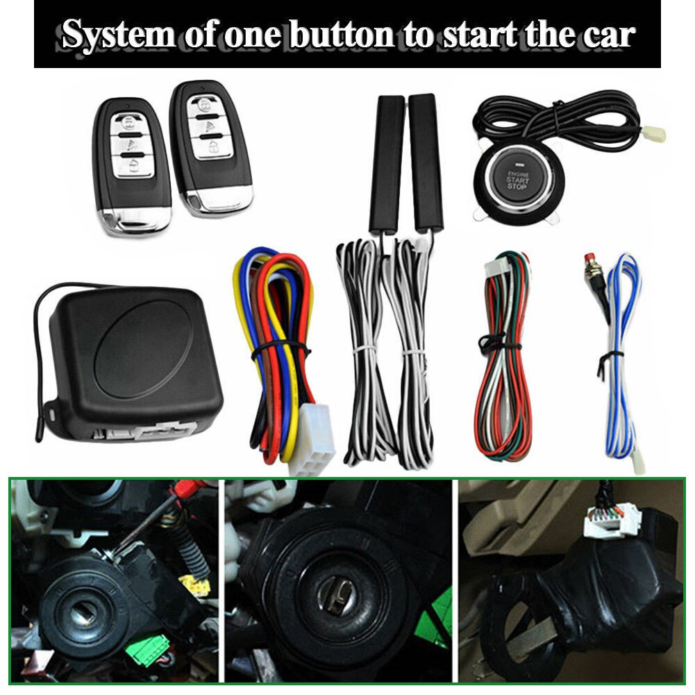Car Alarm Remote Control Car Keyless Entry Engine Start Alarm System Push Button Remote Starter Stop Keyless Entry System