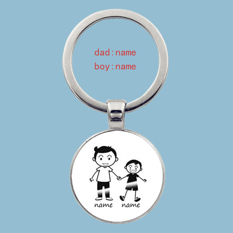 Lindo llavero familiar para siempre familia hermosa llave familiar colgante cumpleaños bautismo evento escolar recuerdos se pueden personalizar: Castaño