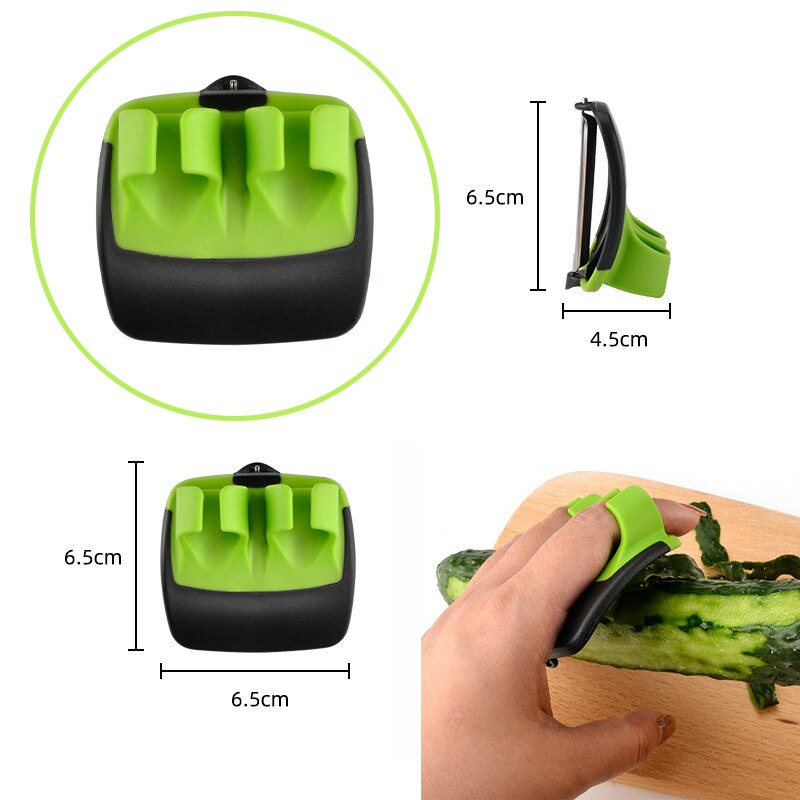 Stainless Steel Potato Wavy Edged Knife French Fry Slicer Potato Crinkle Cutter withProtective Case Fruit Vegetable Wavy Chopper: skin-peeler green