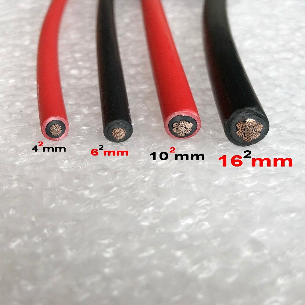 16mm solar Cable Photovoltaic cable Red black Solar Connector Cable wire for solar panel module TUV Approval Power PV