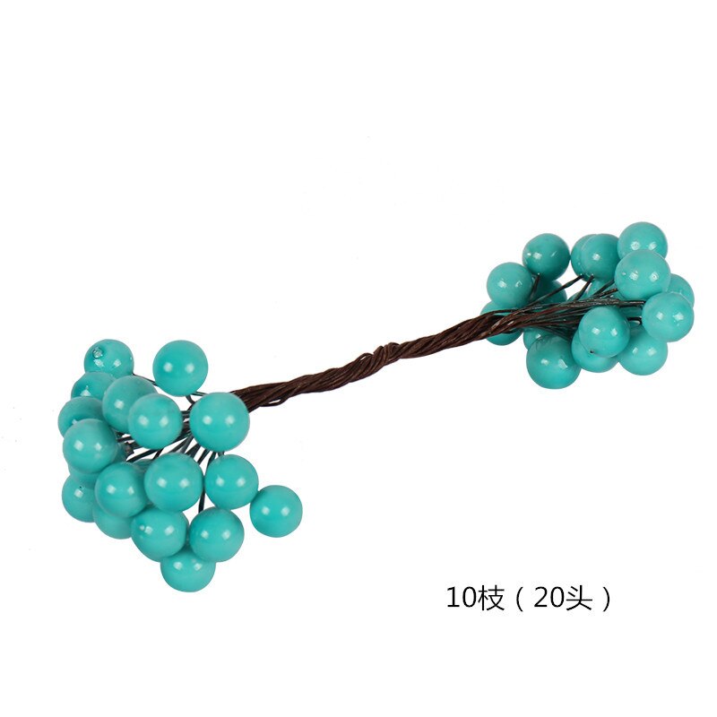 8/10/12/90/144 pièces bleu mixte hybride fleur cerise étamine baies Bundle bricolage gâteau noël mariage boîte guirlande déco: Style 29