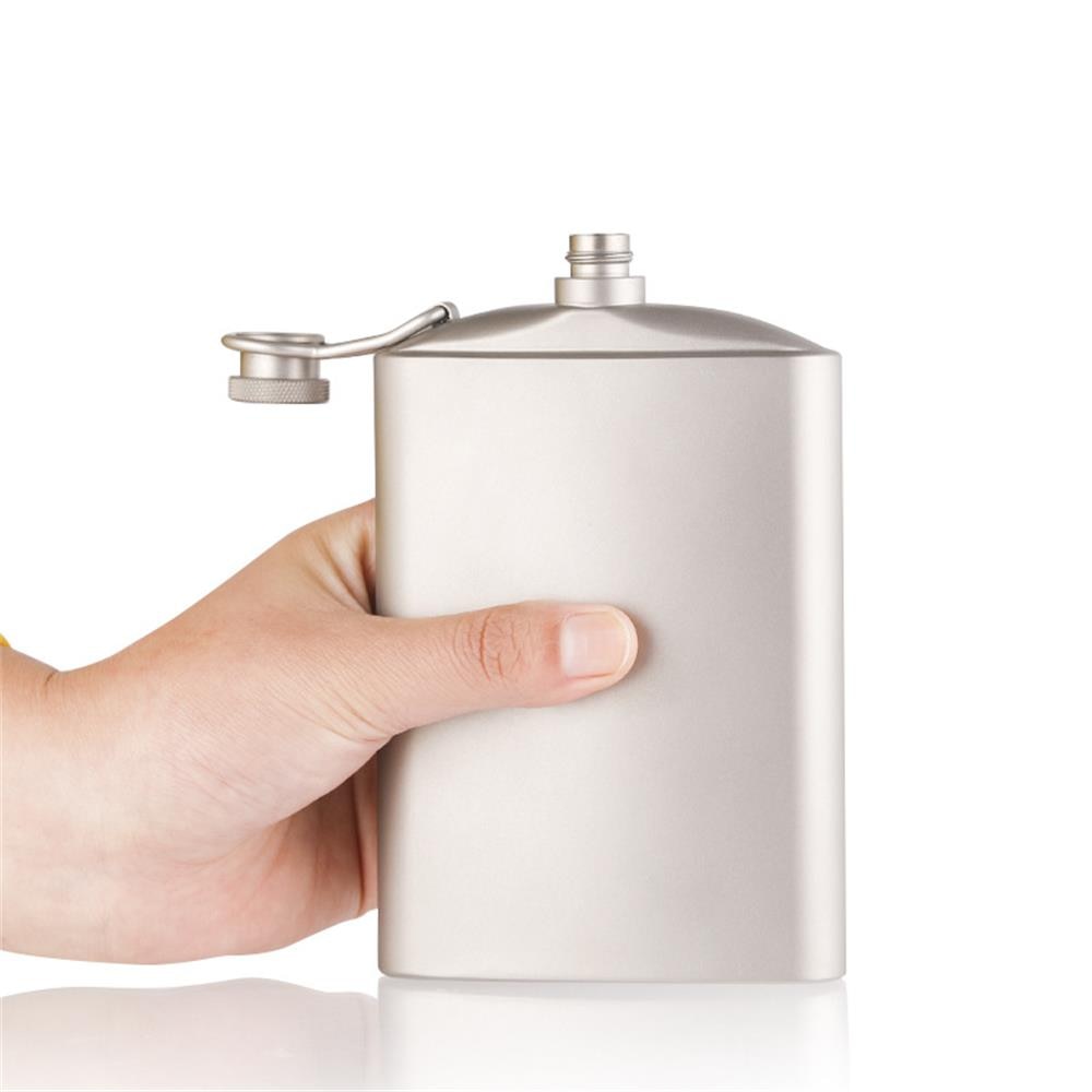 260ml / 200ml Whiskey Wein Flaschen Dicht Titan Glaskolben Alkohol Wasser Flasche für draussen Camping Wandern Reise Picknick tourismus