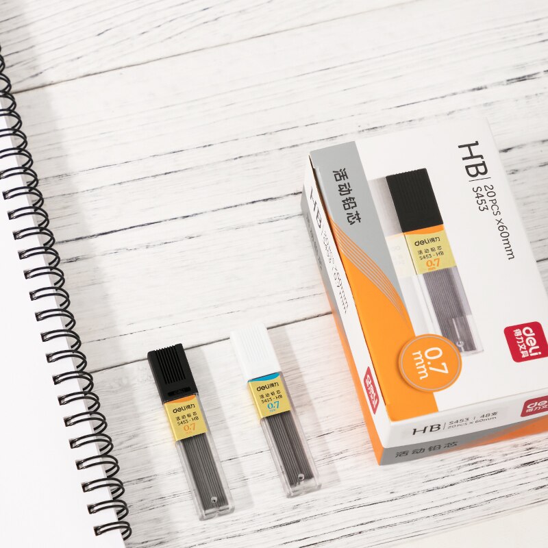 20Pcs/Box Automatic Graphite Lead 2B Mechanical Pencil Replace Lead Pencil Refill Erasable Smooth Writing Drawing Stationery