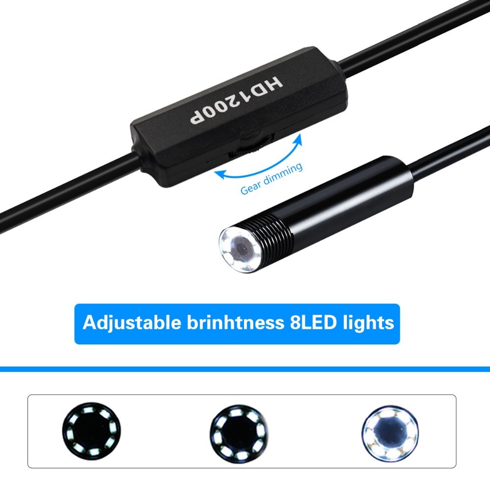 HD 1200 P Wifi Endoskop Kamera 2 m/5 m/10 m Halbstarre Kabel IP68 Wasserdichte Endoskop inspektion Kamera für Android/iOS Telefon