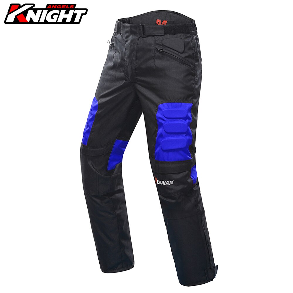 DUHAN Motorrad Hosen Männer Winddicht Schutz Getriebe Moto-Cross Hosen Motorrad Reiten Hosen Radfahrer Ski Moto Hosen Wasserdicht: DK-02 Blau / L