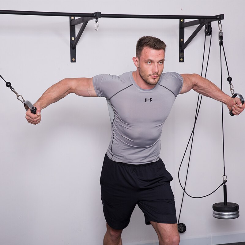 LAT Pulldown Cable Machine Metal Steel Handles with TPE for Heavy Duty Workout Tricep Muscle Training Home Gym Fitness Equipment