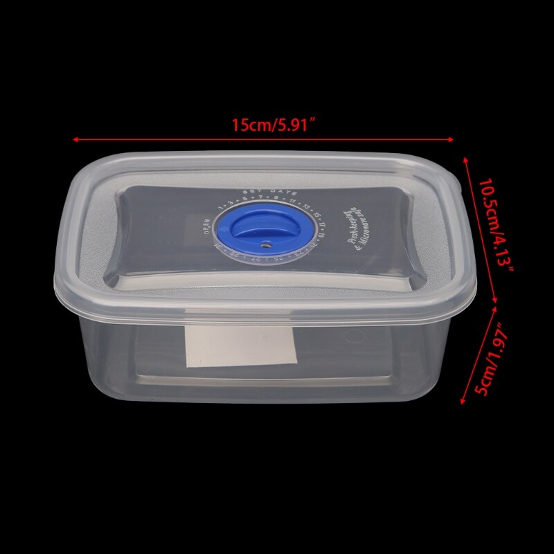 Plastic Clear Reusable Food Storage Container Lunch Box Airtight Seal With Lid PXPC: 02