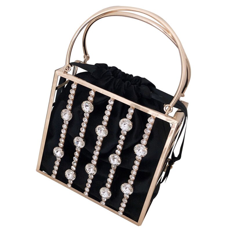 Aushöhlen Abend Perle Kupplung Tasche Frauen Geldbörsen Und Handtaschen Luxus Handgemachte Diamant Quadrat Warenkorb Braut Hochzeit Partei Tasche