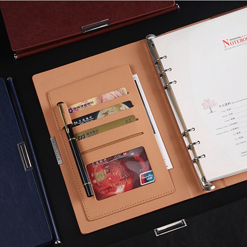 A5 Loose-leaf Notebook School Supplies High PU Notebook Planner Notepad Meeting Record Book Business Office Book