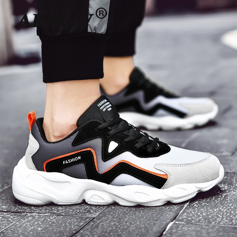 Mannen Casual Schoenen Schoenen Smart Casual Van Mannen Man Sneaker Schoenen Smart Casual Heren Sneakers Tennis Lopen Zwarte Comfortabele