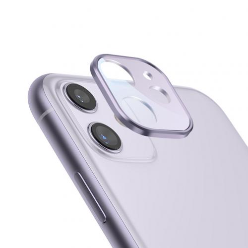 Støvtæt telefon bagkamera linse beskyttelsesfilm cover til iphone 11 pro max anti-reflekterende ultra-tynd anti-ridse cover: Lilla til iphone 11
