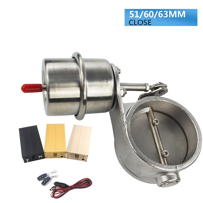 WLR RACING - vacuum Activated Exhaust Cutout 2"51MM or 2.4"60mm or 2.5"63mm Close Style with Wireless Remote Controller Set
