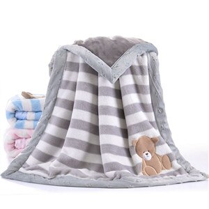 Zachte Baby Kids Konijn Flanel Deken Beddengoed Quilt Spelen Deken Handdoek Wrap: A
