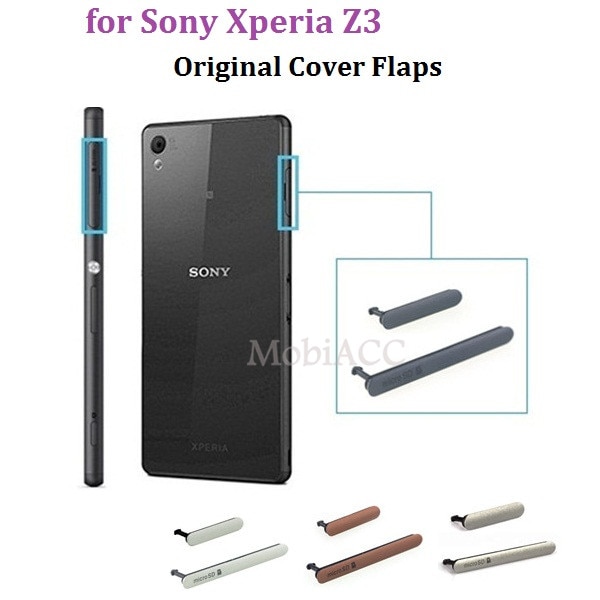 Originele voor Sony Xperia Z3 Usb-poort Opladen Cover Flap + Micro SD Dust Plug; waterdichte Flappen voor Z3 D6603 D6643 D6653 D6616