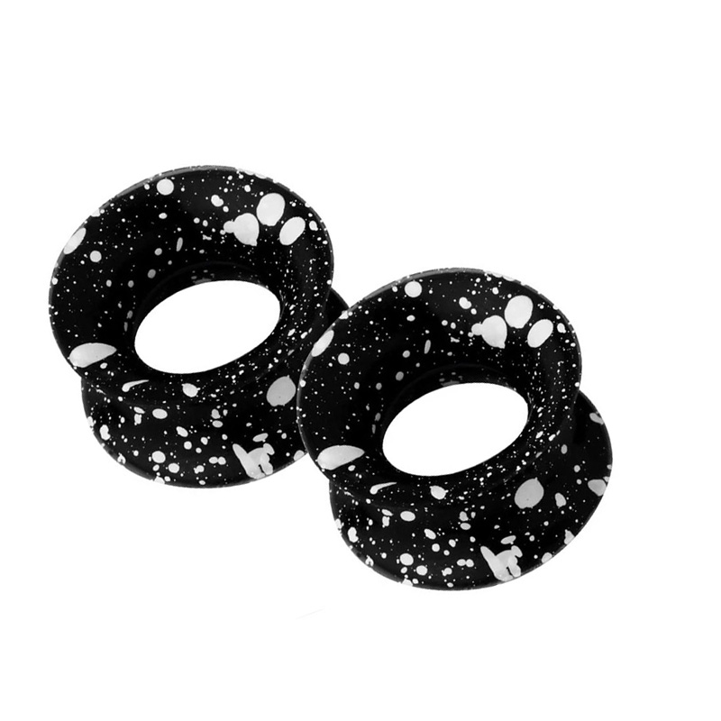 2 stücke 3mm-22mm Silikon flexibel doppelte ausgestellte Fleisch Tunnel weiche Ohr stöpsel Ohr messer Expander Bahre Ohren blätter durchbohren Schmuck