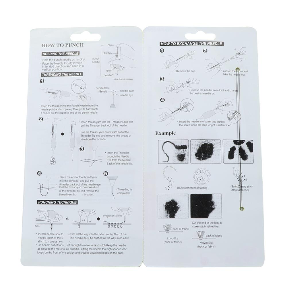 Practical ABS Plastic DIY Magic Embroidery Pen Set Needle knitting Needles Tool Fancy Interchangeable Punch needlework Stitc