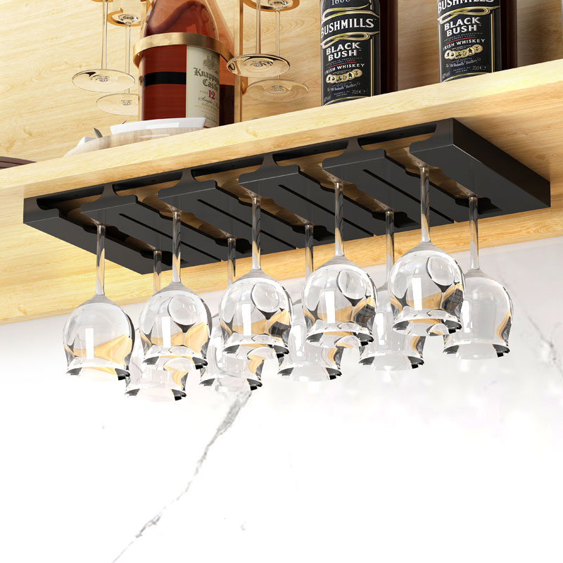 Stainless Steel Wine Rack Wine Glass Rack Wall Mount Holder Goblet Coffee Cup Hanging Rack Home Kitchen Bar Accessories