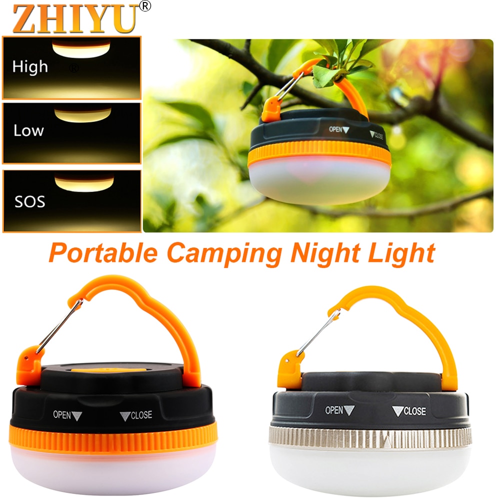 Super Bright Mini Portable Camping Lantern Night Light 3w 3 Modes LED Camping Light Outdoor Emergency Lamp Waterproof Use 3*AAA