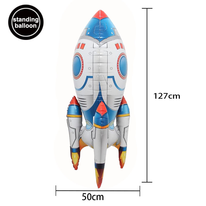 Globo de aluminio de astronauta 3D, globos de cohete, globos espaciales para niños, serie universo de astronauta, decoración de de cumpleaños del espacio exterior: Amarillo fluorescente
