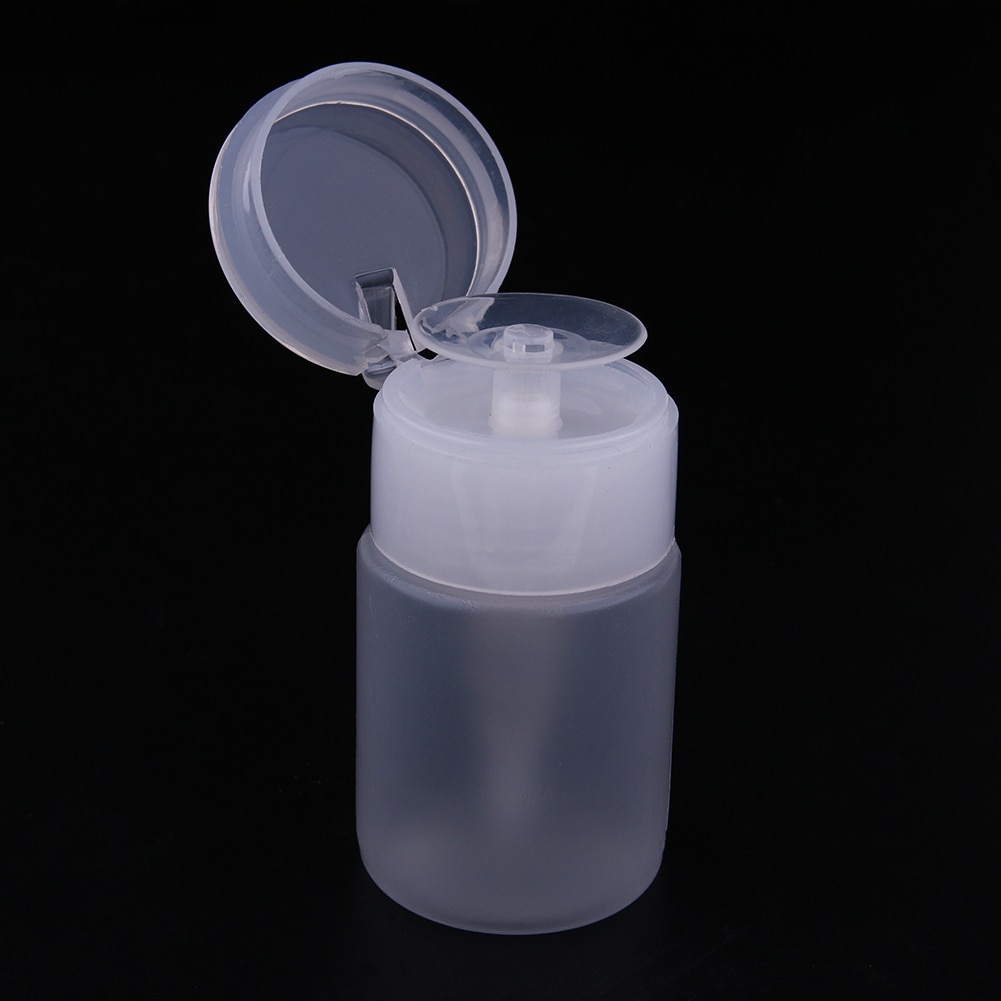75ML Mini Clear Lege Druk Pomp Opslag Fles Acryl Gel Polish Tips Reiniging Verwijder Vloeibare Alcohol Water Container Holder
