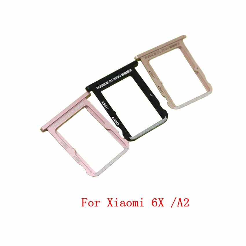 10PCS New Sim Vassoio di Carta Per Xiaomi 6X Xiaomi A2 Mi 6X A2 Vassoio di Carta di SIM Holder Slot di Ricambio parte