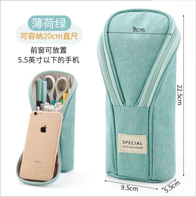 DM 1pcs Golf Pencil Bag Case Multi-function Pen Holder Stationery Student Kids Cute 3-Dimension Pencil Bag: green