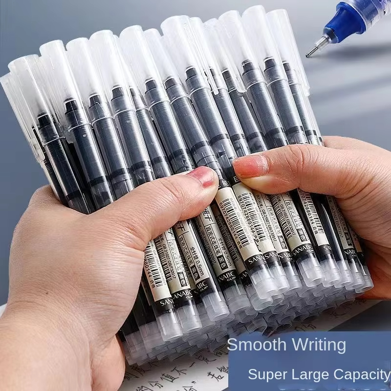 10Stck Prüfung Unterschrift Kugelschreiber 0,5mm Schwarz Blau Tinte Hohe Kapazität Gel Stifte Für Schreiben Schule Büro Schreibwaren