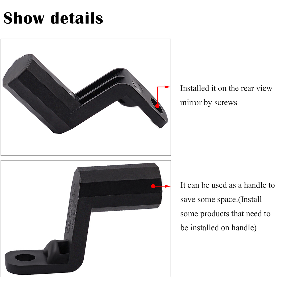 Soporte de montaje de extensión para espejo retrovisor de motocicleta, para coches eléctricos, ATVs con espejo retrovisor, piezas de motocicleta