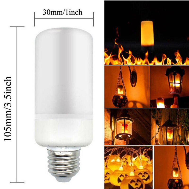 Lampes à flamme effet de feu | Scintillement à intensité de, ampoules pour dîner, décor de maison
