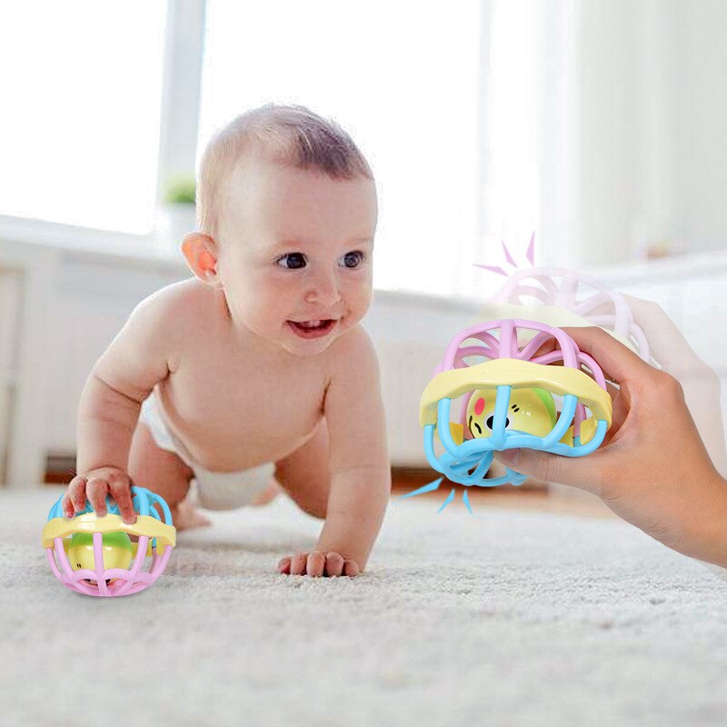 10 PZ/impostato Giocattoli Del bambino A Mano Tenere tintinnio tremante Campana Bella Mano Scossa Campana Anello Del bambino Sonagli Giocattolo Del bambino Appena nato 0- 12 mesi Massaggiagengive
