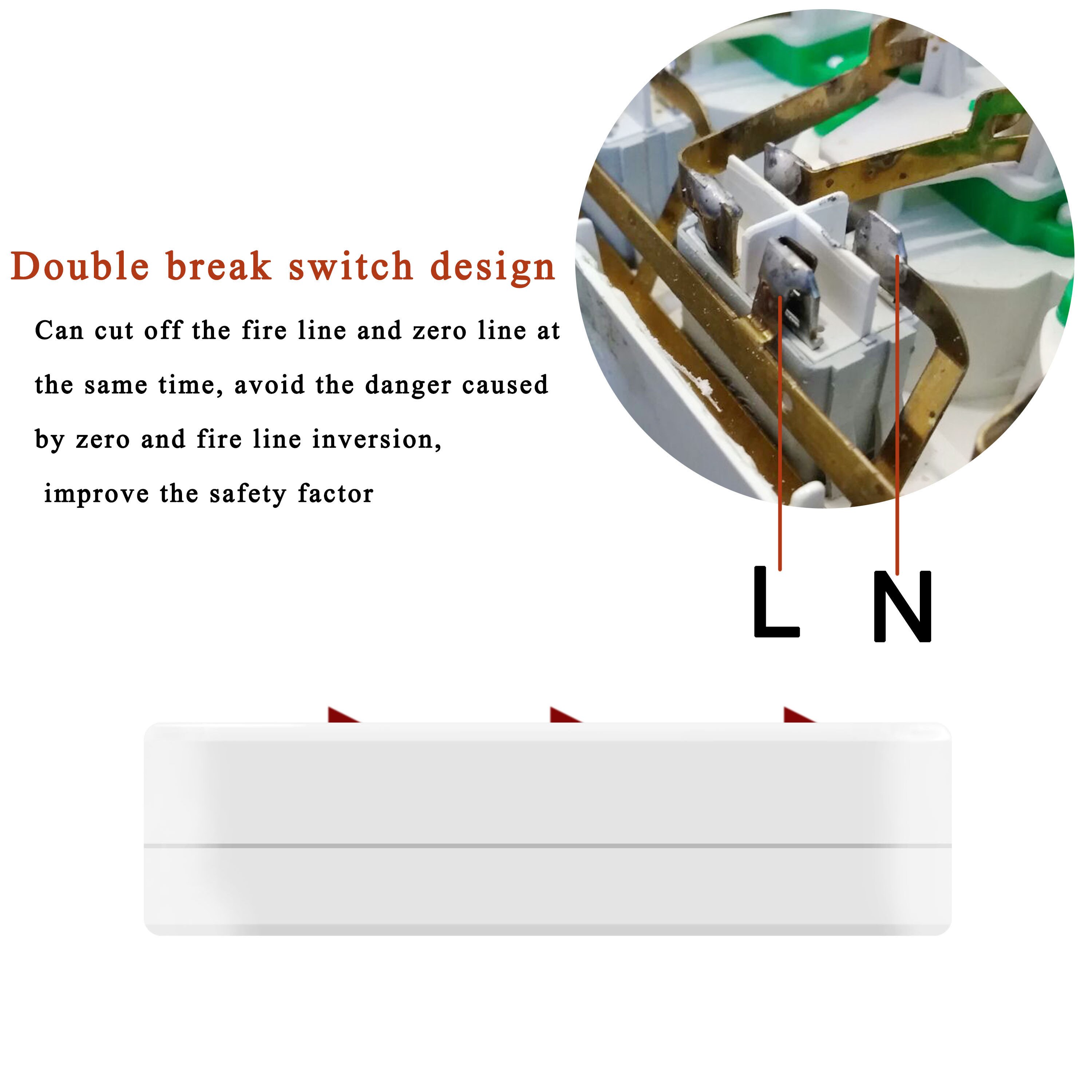 Multiprise Protection contre les surtensions prise ue 3/4/5/6 prises 10/16A prises d'extension électrique interrupteurs de commande indépendants cordon 2.5m