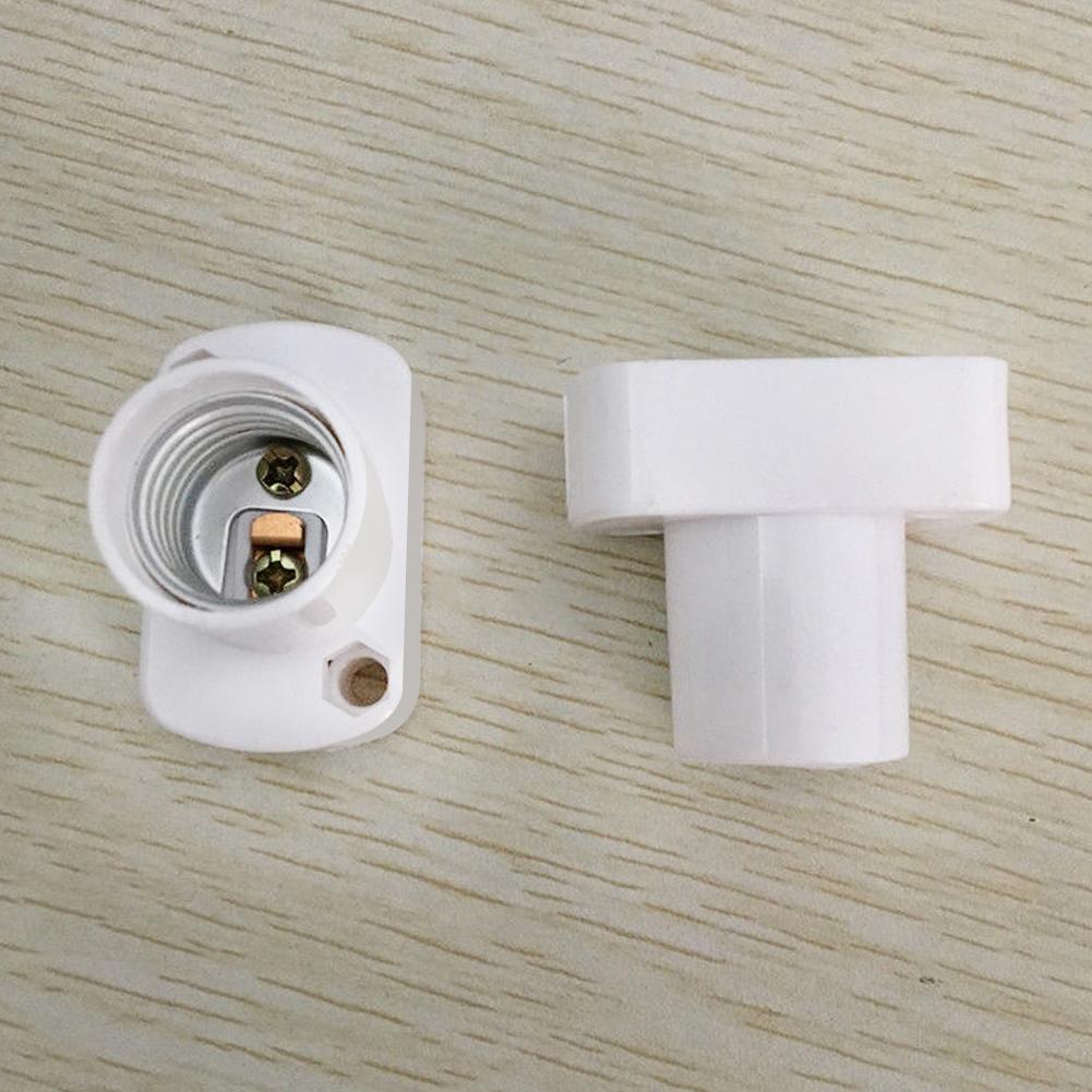 [ Ready Stock ] For E17 White Square Lamp Holder LED Light Bulbs Aging-Test Light Base Lamp Holder