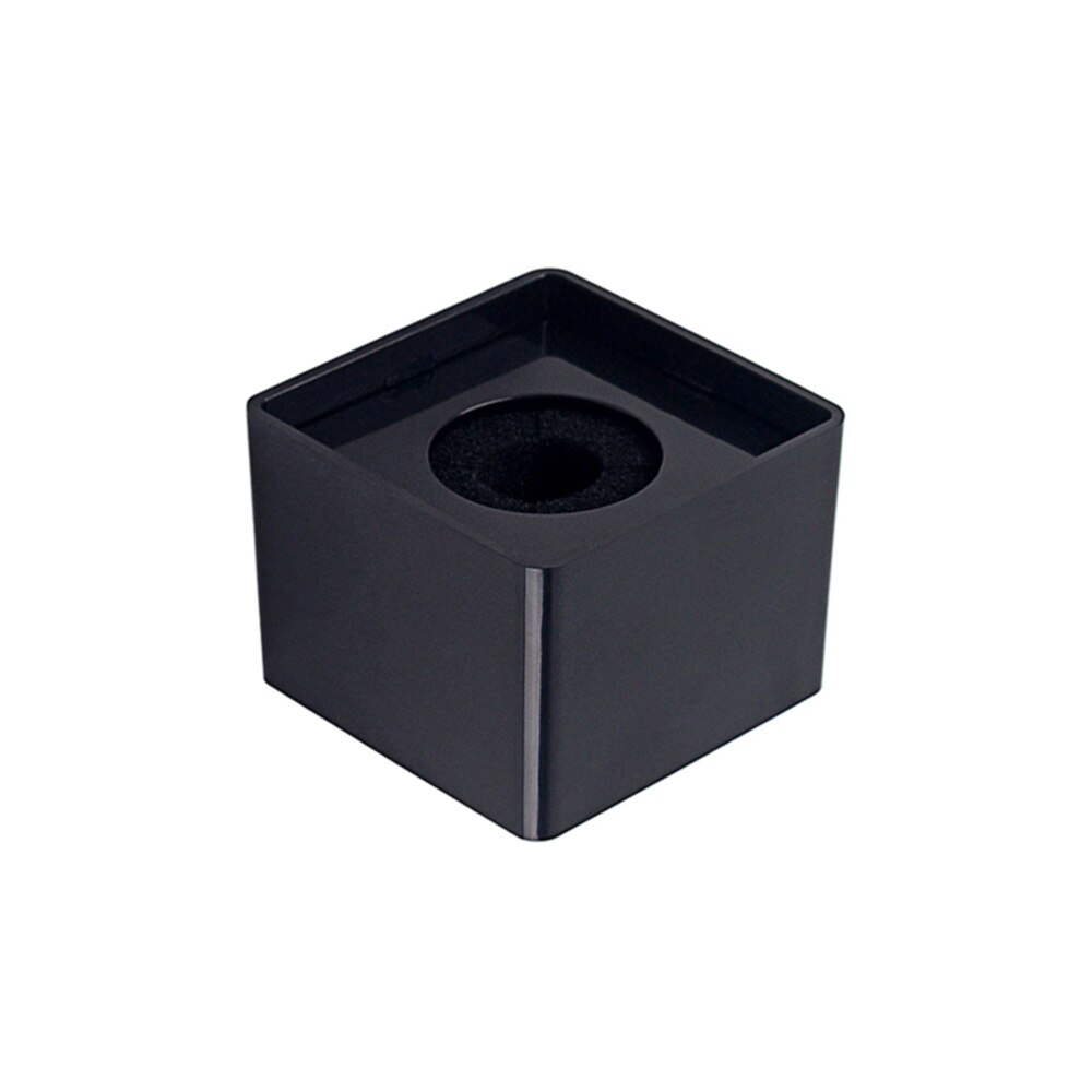 Handheld Interview Square Cube Shaped Microphone Station Logo Flag Station SA100 (Black)